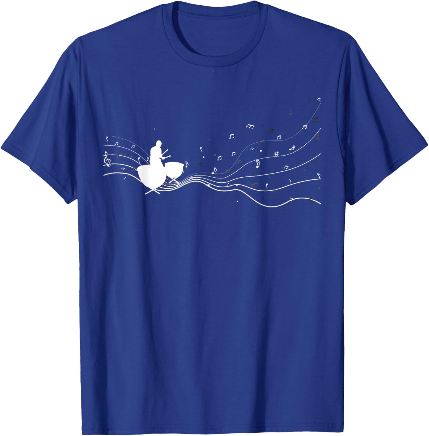 Timpani musician in music notes for Timpani player T-Shirt - T-Shirt | Royal