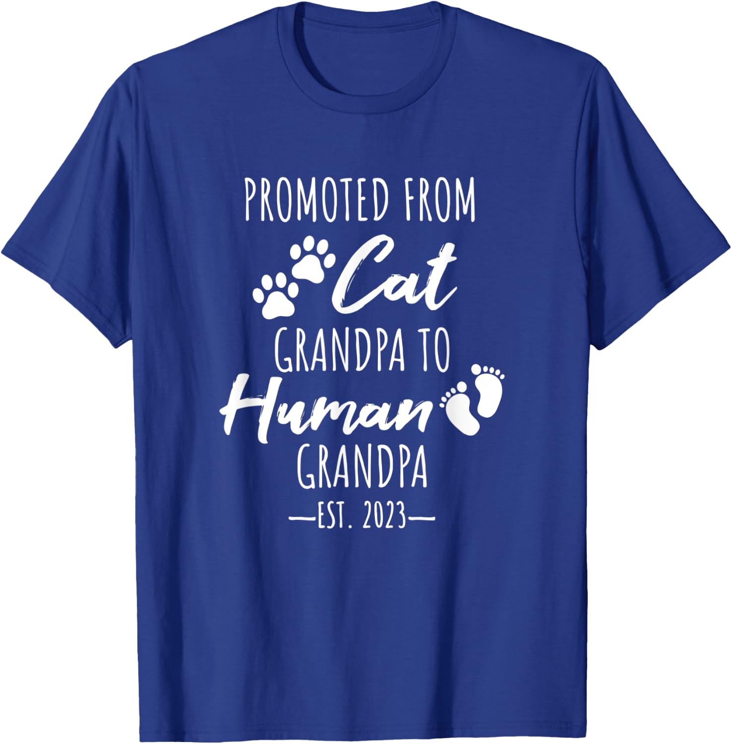 From Cat Grandpa to Human Grandpa, Pregnancy Announcement T-Shirt - T-Shirt | Royal