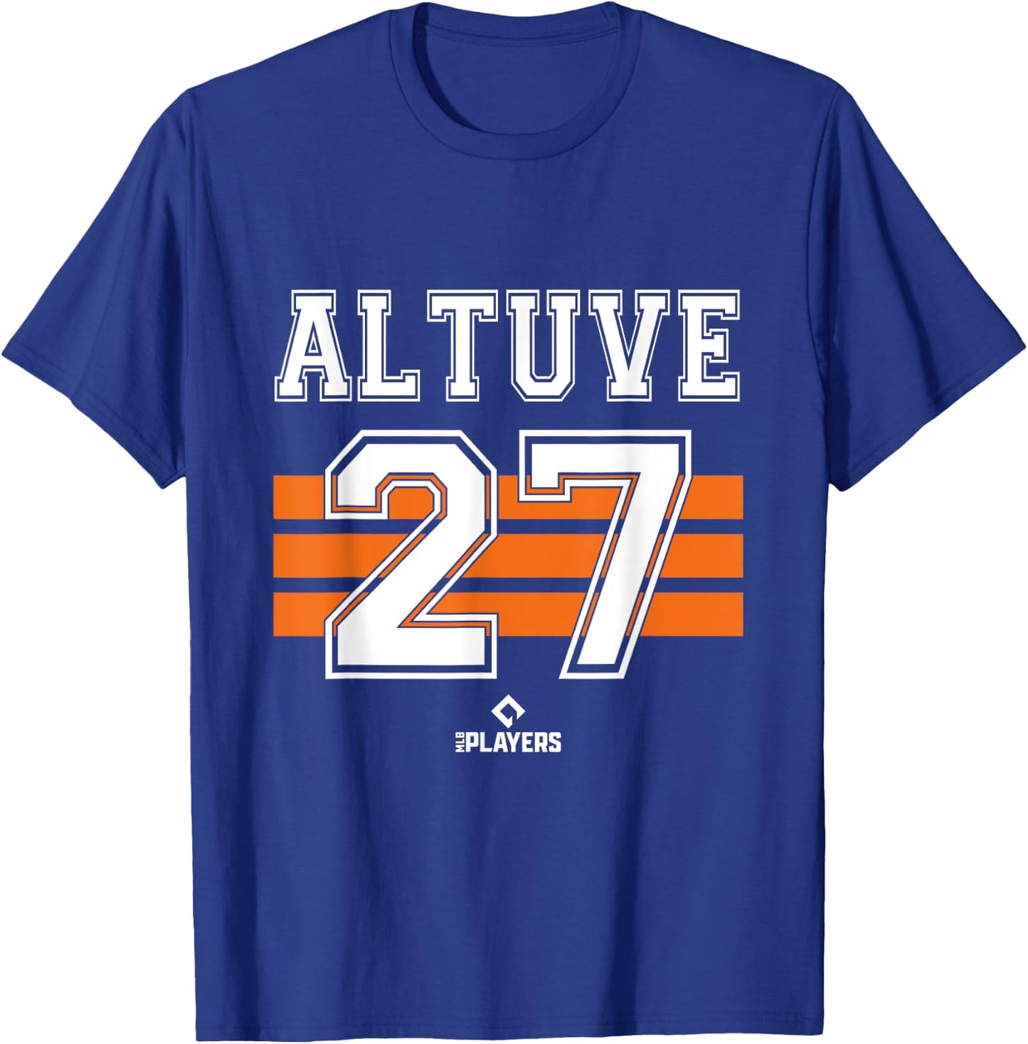 Jose Altuve 27 Houston Texas Baseball MLB Players T-Shirt - T-Shirt | Royal