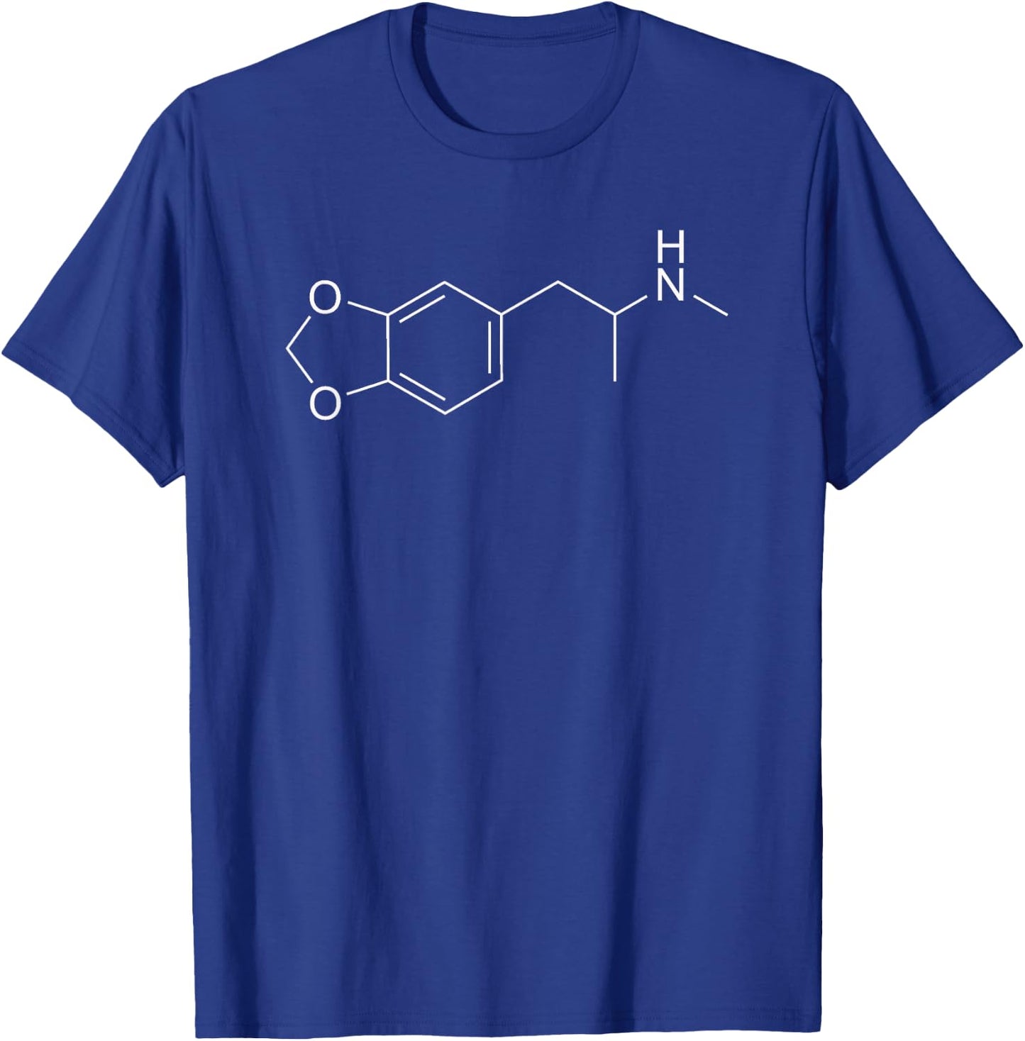 MDMA Ecstasy Molly Molecule Chemical Structure Shirt T-Shirt - T-Shirt | Royal