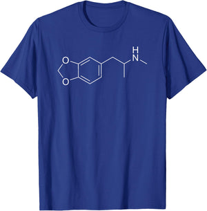 MDMA Ecstasy Molly Molecule Chemical Structure Shirt T-Shirt - T-Shirt | Royal