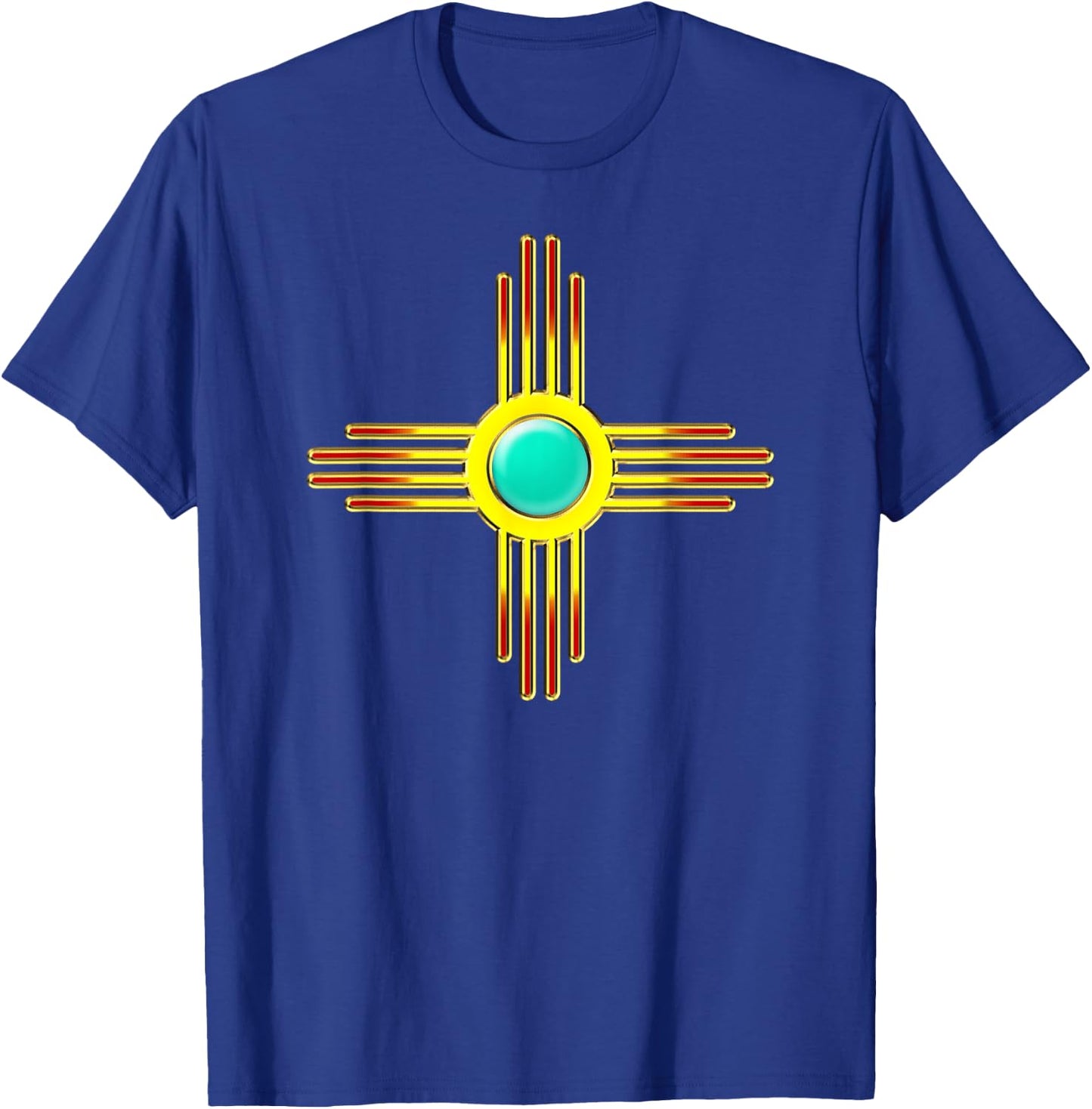Zia Symbol New Mexico State Flag Banner Sun First Nation T-Shirt - T-Shirt | Royal