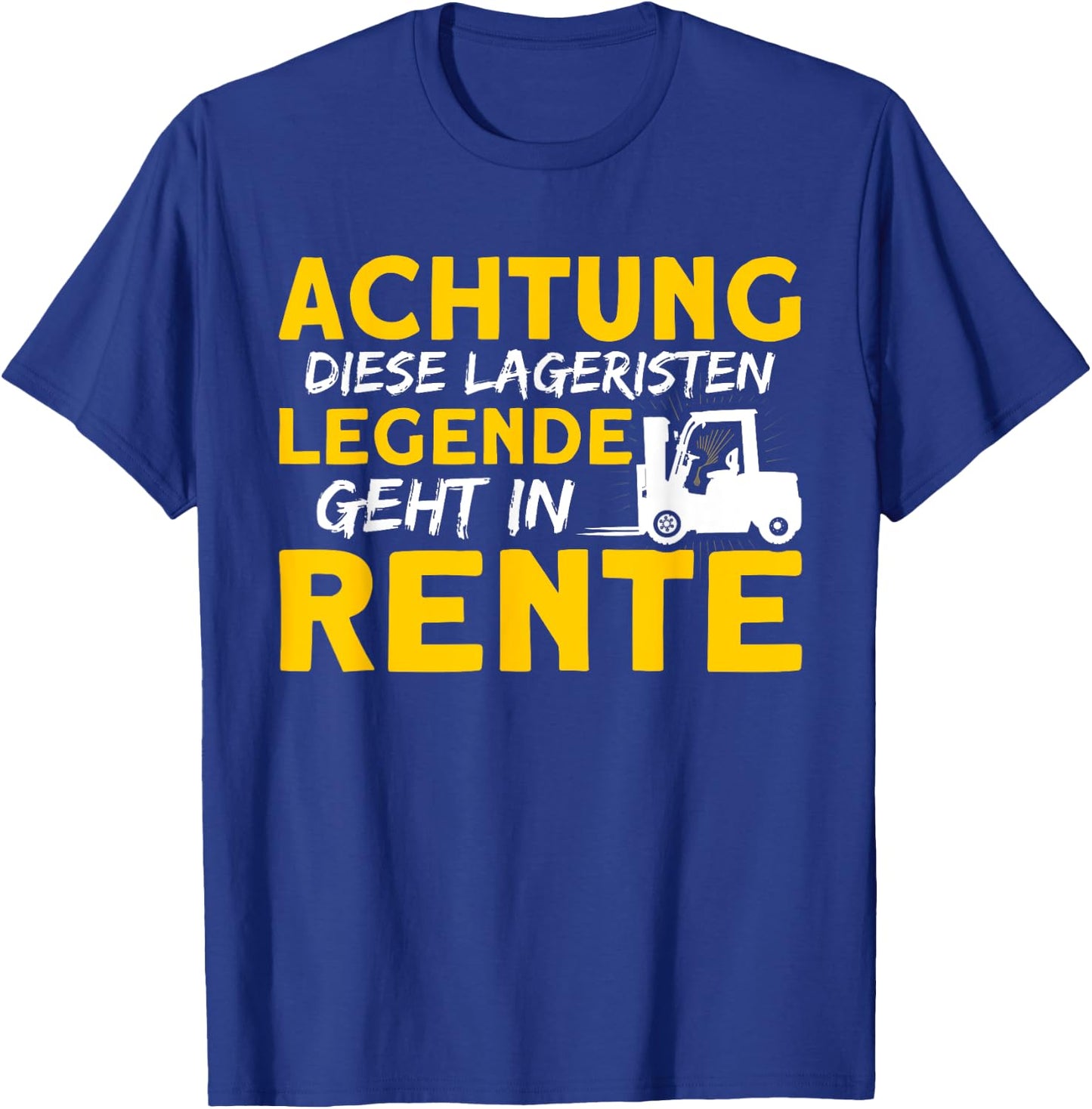 Men's Lageristen Legend Retirement Forklift Funny Forklift Driver , black, s T-Shirt - T-Shirt | Royal