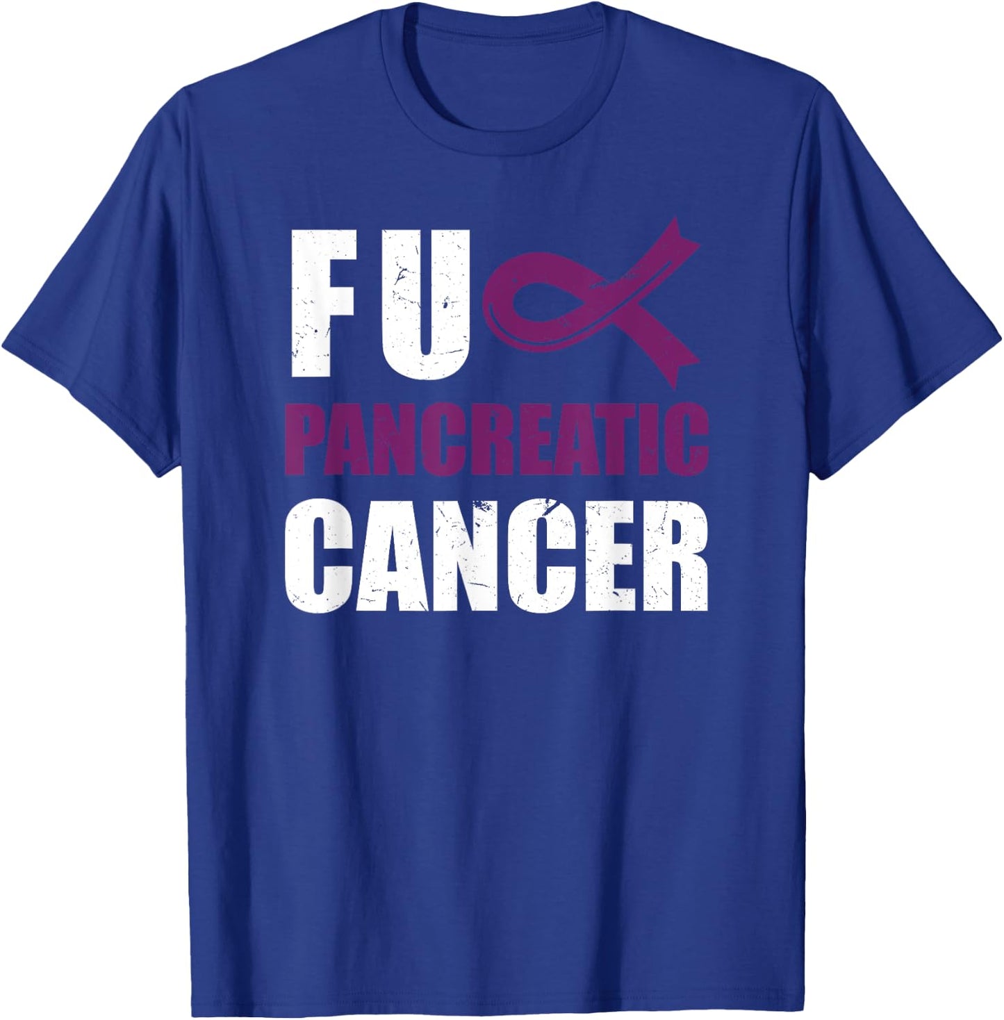 FU Pancreatic Cancer | Awareness Ribbon Purple T-Shirt - T-Shirt | Royal