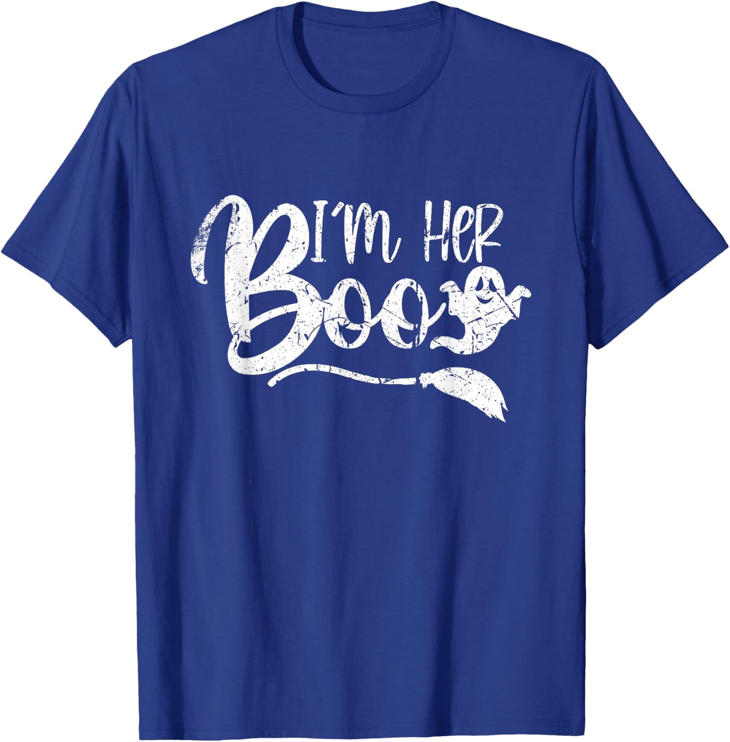 Vintage I'm Her Boo Funny Matching Couples Halloween T-Shirt - T-Shirt | Royal
