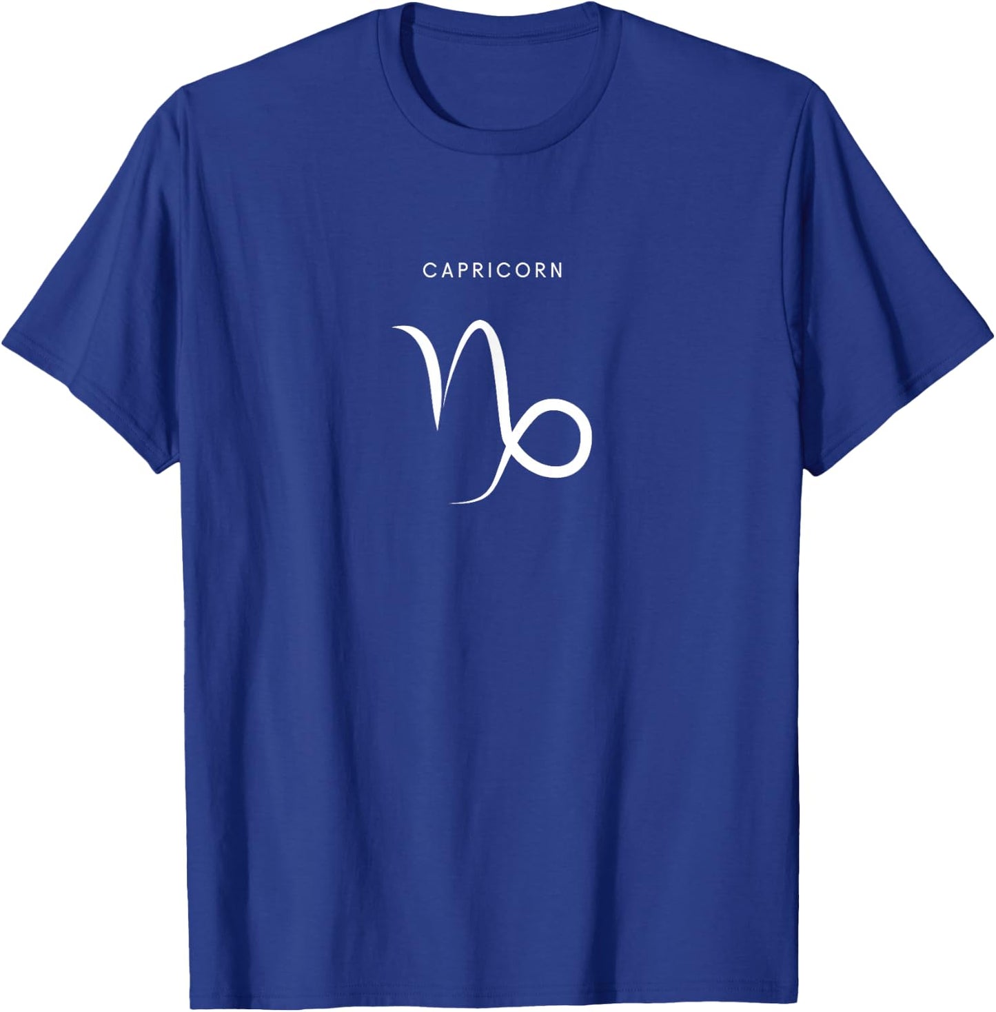 Capricorn Goat - Minimalist Zodiac Sign T-Shirt - T-Shirt | Royal