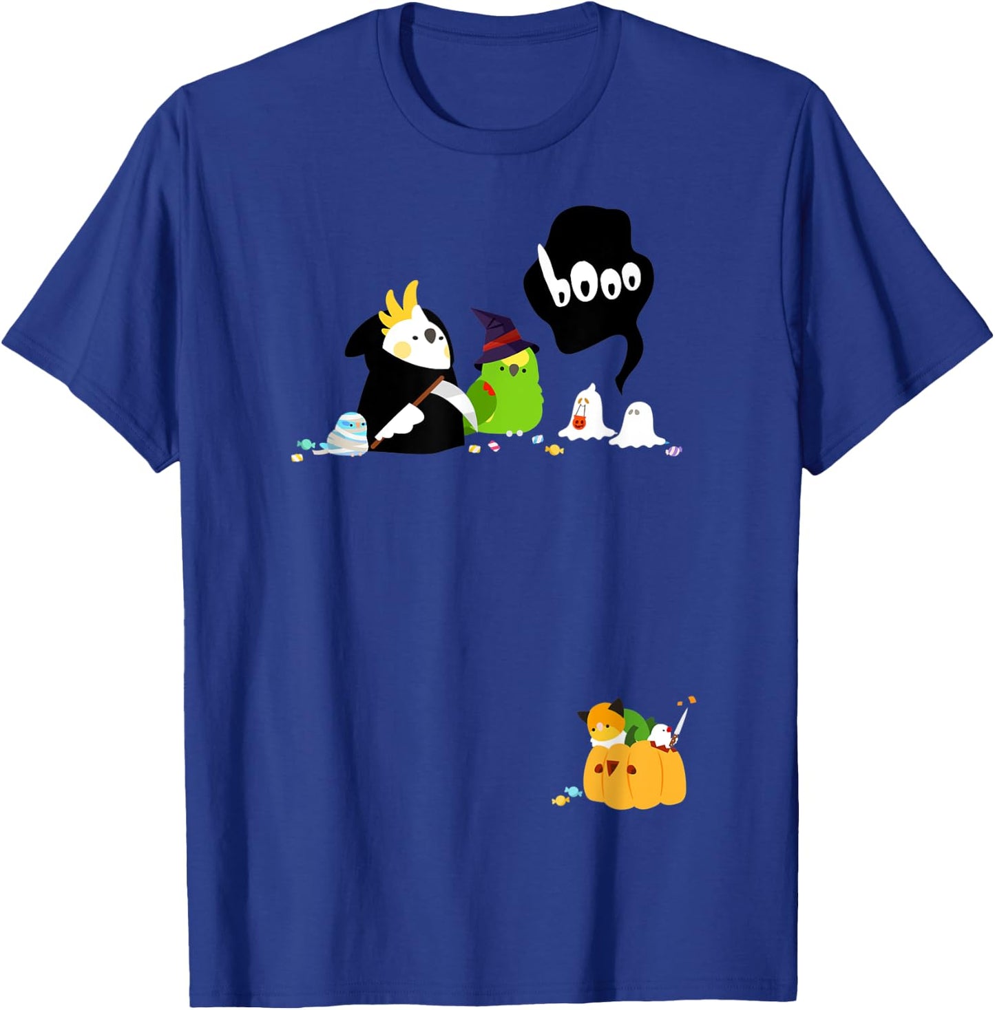 Spooky Halloween Birbs T-Shirt - T-Shirt | Royal