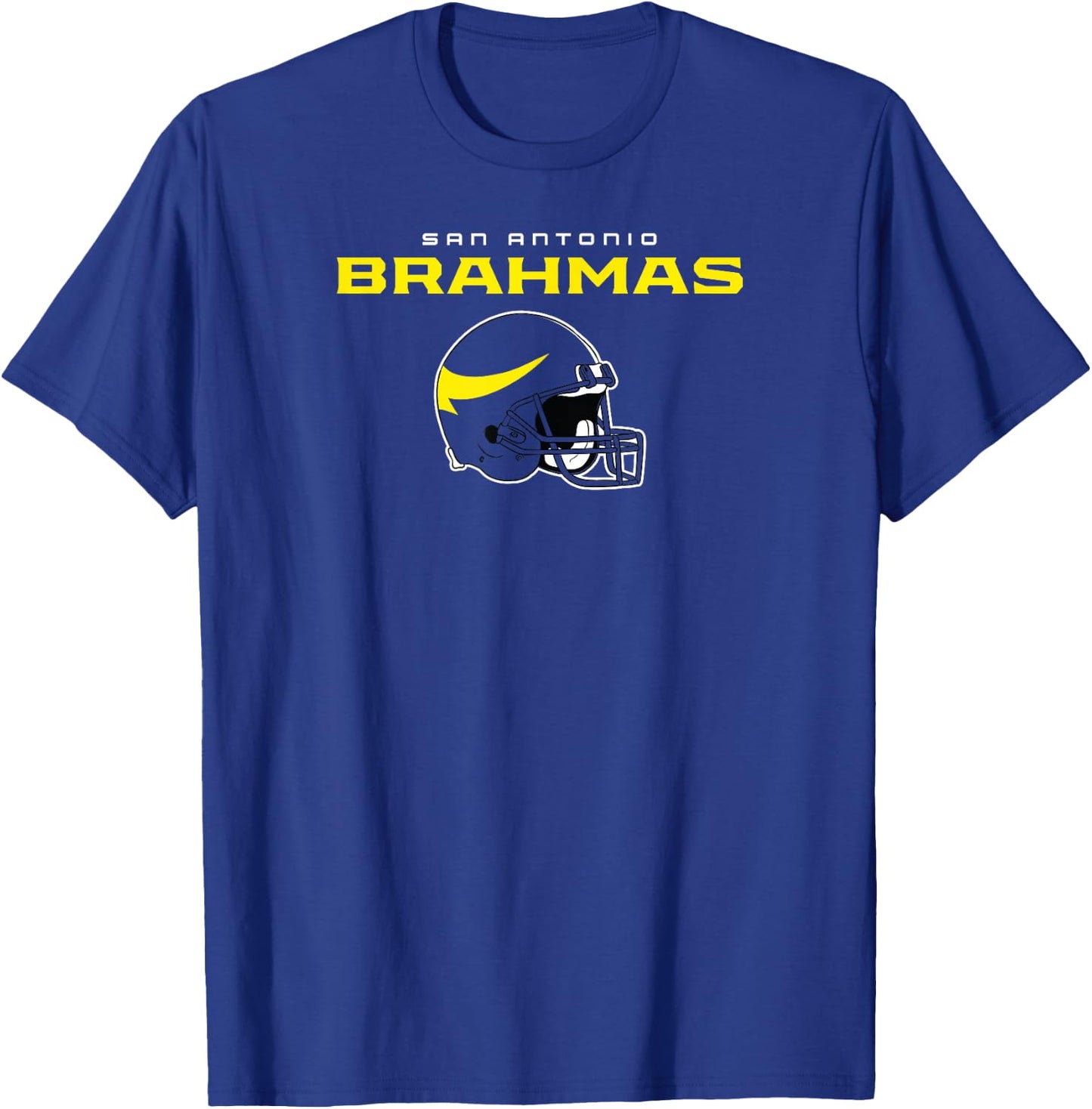 San Antonio Brahmas -Vintage Helmet- United Football League T-Shirt - T-Shirt | Royal