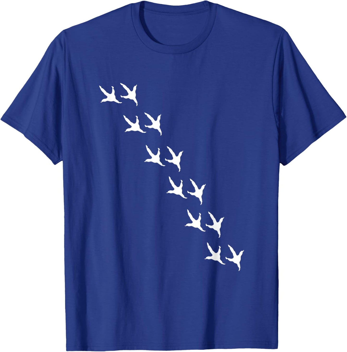 Hen Animal Lover Farm Bird Chicken Footprint Chicken T-Shirt - T-Shirt | Royal