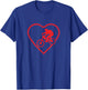 BMX Heart Chain Love Biking Cyclist Heart Valentines Day T-Shirt - T-Shirt | Royal