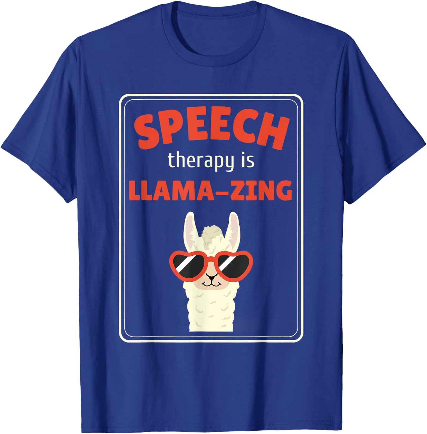 Therapy Pathologist Speech Therapy Therapist SLP Llama T-Shirt - T-Shirt | Royal