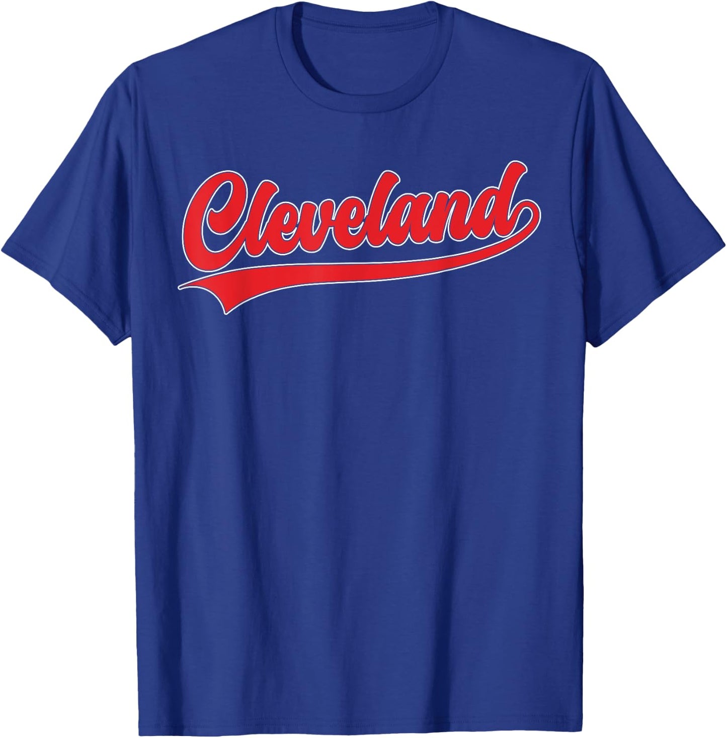 Cleveland Vintage Game Day Throwback Retro Design T-Shirt - T-Shirt | Royal