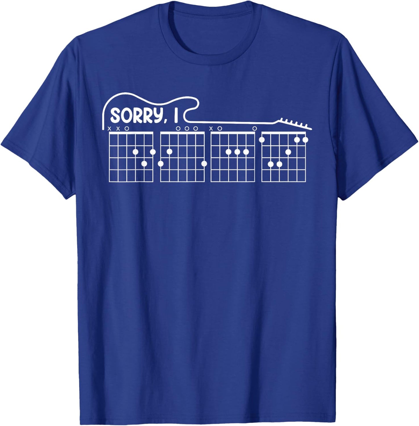 Sorry I DGAF Hidden Message Guitar Chords Music Note T-Shirt - T-Shirt | Royal