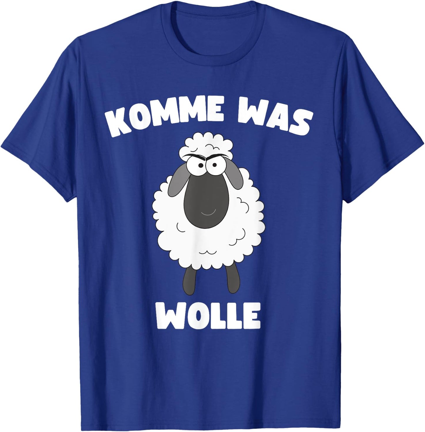 Lustiges mit einem Schaf Spruch "Komme was Wolle" T-Shirt - T-Shirt | Royal