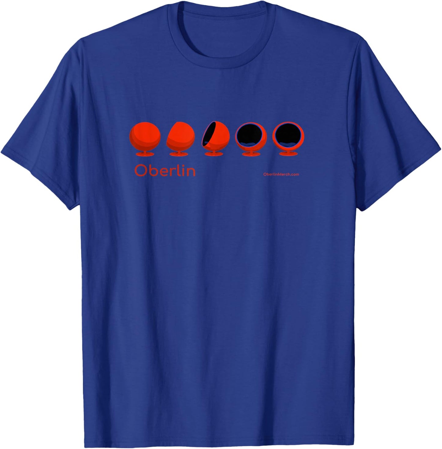 Oberlin Moon Chairs or Womb Chairs Library Alumni T-Shirt - T-Shirt | Royal