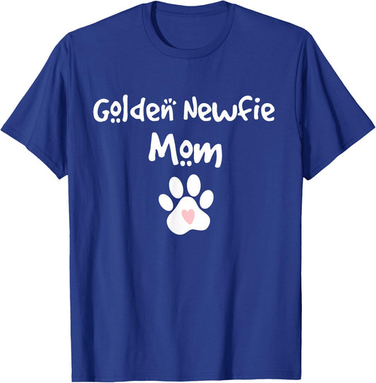 Golden Newfie Mom Golden Retriever Newfoundland Mix Breed T-Shirt - T-Shirt | Royal