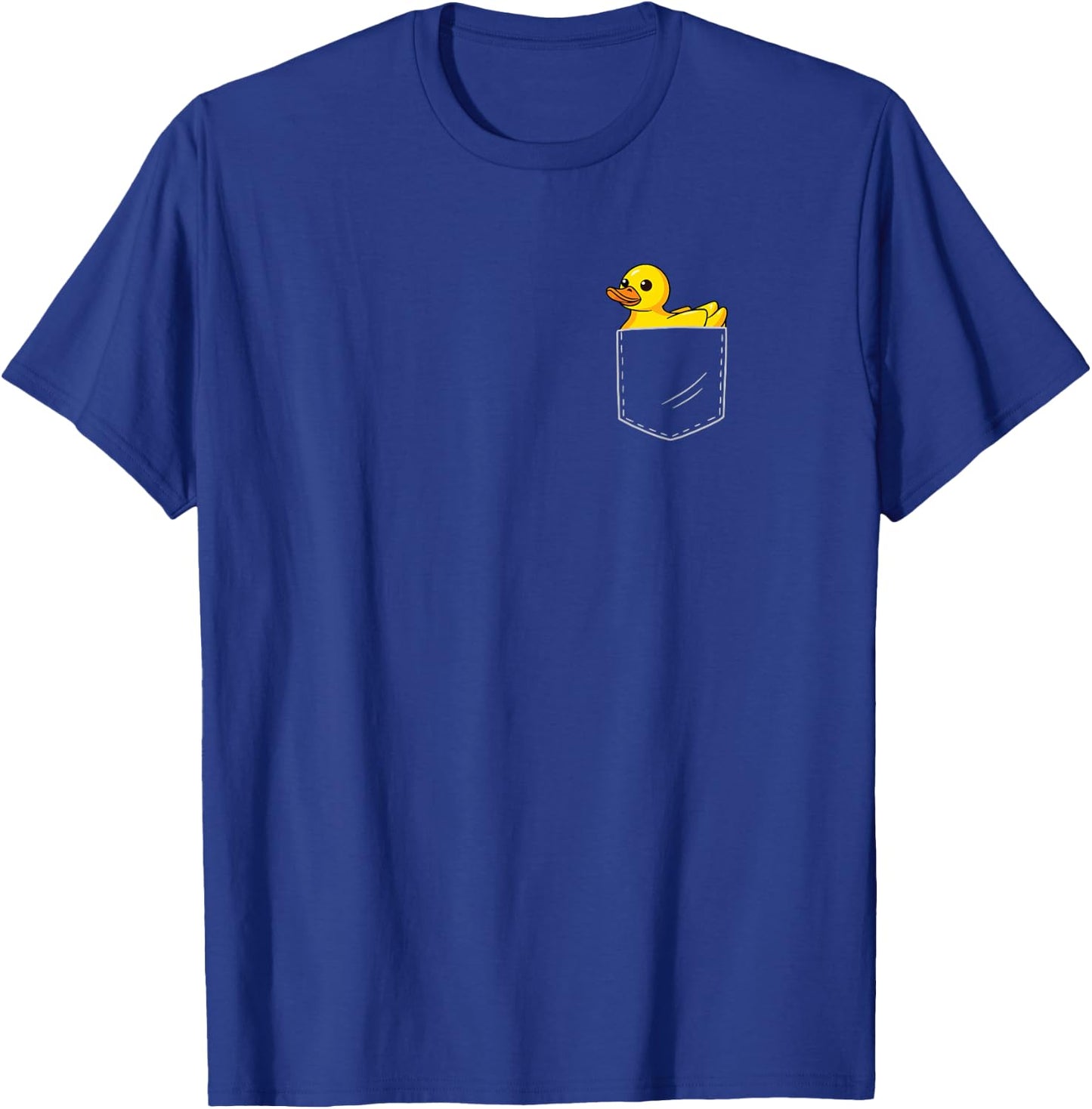 Rubber Ducky Funny Duckie Yellow Rubber Duck in Pocket T-Shirt - T-Shirt | Royal
