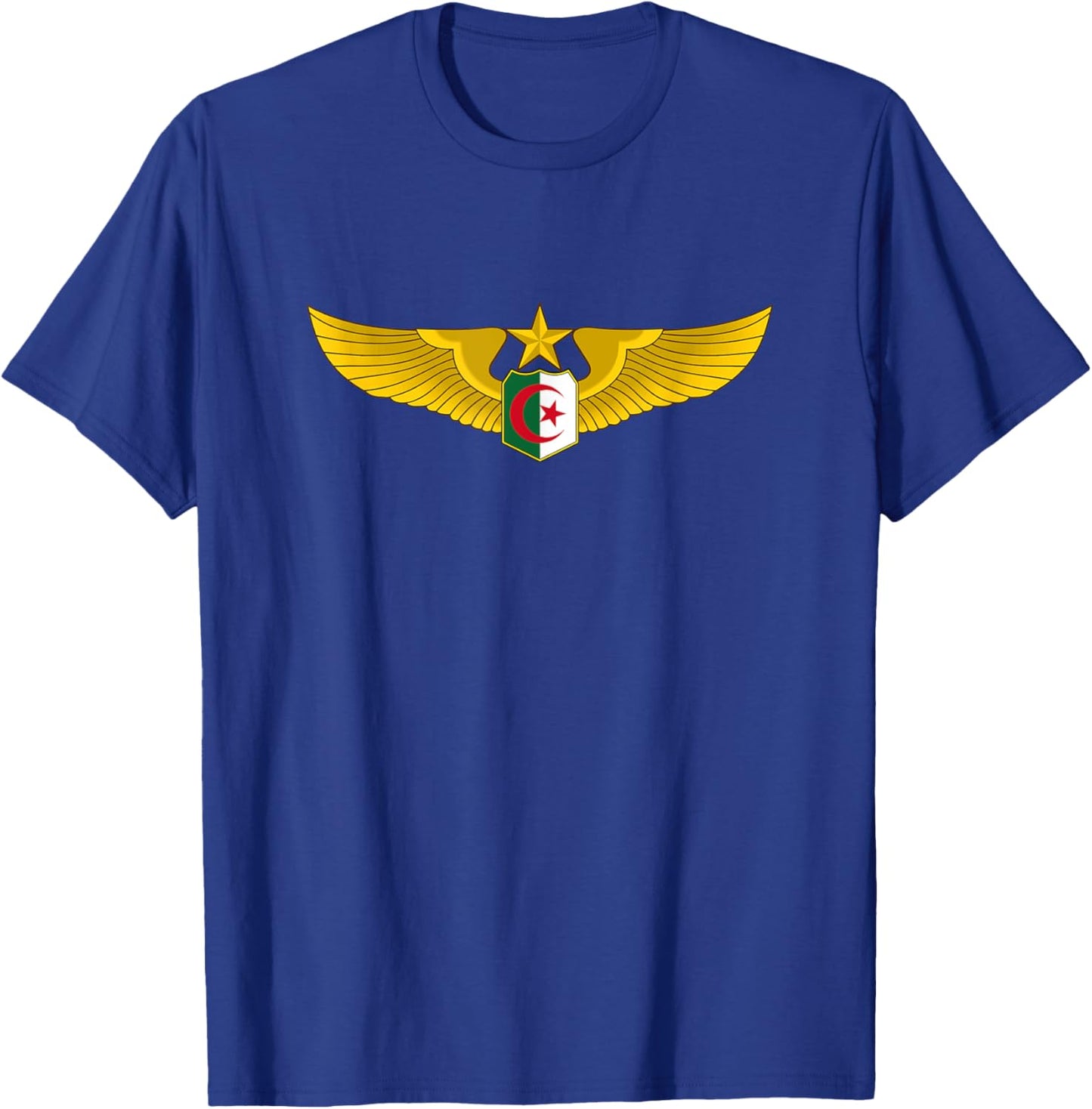 Large Flag Algeria Air Force , Black, S T-Shirt - T-Shirt | Royal