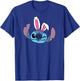 Amazon Essentials Disney Stitch Winking Spring Easter Bunny Ears T-Shirt - T-Shirt | Royal