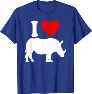 I HEART Rhinos LOVE Rhinoceros T-Shirt - T-Shirt | Royal
