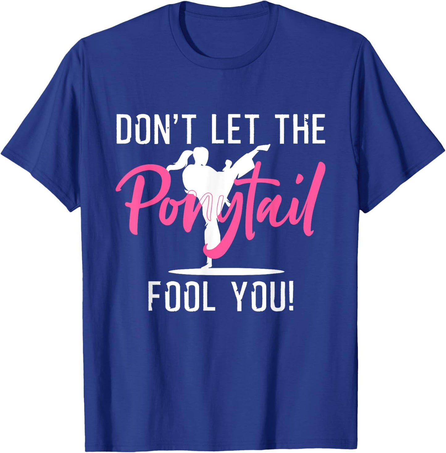 Funny Girl Karate Design Kids Women Kickboxing Black Belt T-Shirt - T-Shirt | Royal