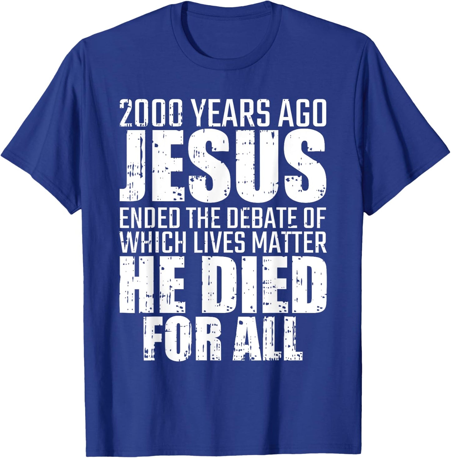 2000 Years Ago Jesus Ended The Debate Christmas Christian T-Shirt - T-Shirt | Royal