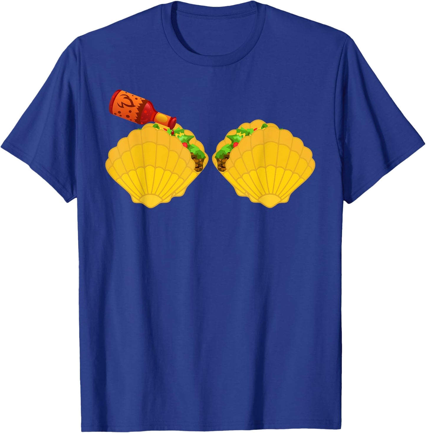 Mermaid Shell Shirt Taco Bra & Spicy Chili Sauce T-Shirt - T-Shirt | Royal
