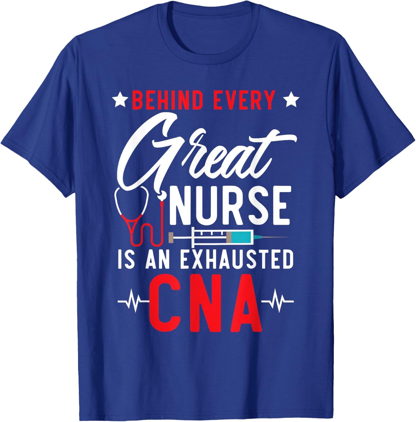 Certified Nursing Assistant CNA SteMi Apparel Black -Adults Modern Nurse Small T-Shirt - T-Shirt | Royal