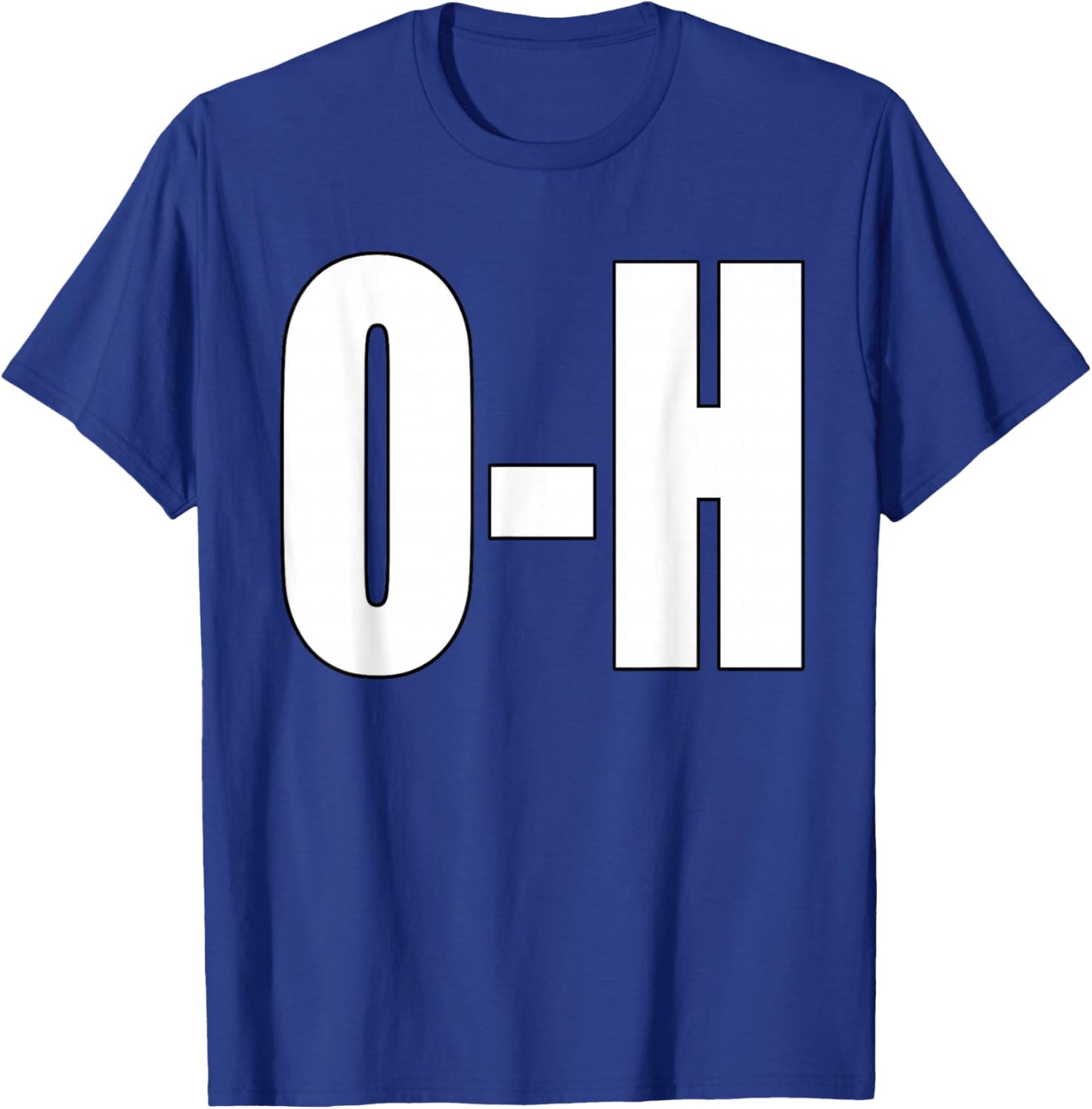 O-H Couples Matching Football Shirt For Ohio Sports T-Shirt - T-Shirt | Royal