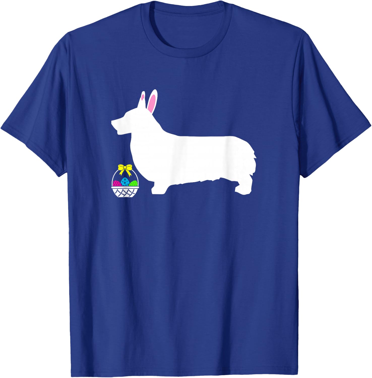 Pembroke Welsh Corgi Easter Bunny Dog Silhouette T-Shirt - T-Shirt | Royal