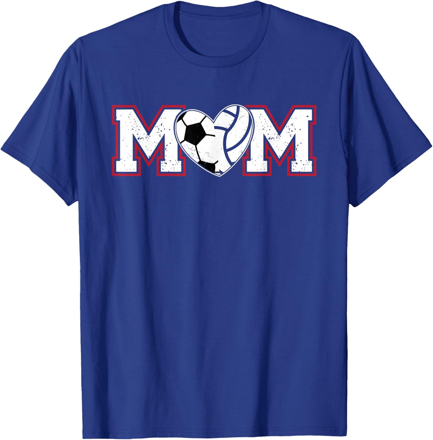 Volleyball Soccer Mom Of Soccer Volleyball Player T-Shirt - T-Shirt | Royal