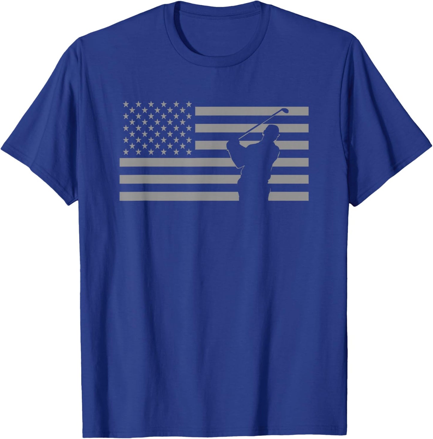 American Flag Golf Girls Kids Men T-Shirt - T-Shirt | Royal