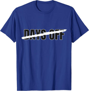 Black 0 No Day's Off Black on Black Graphic T-Shirt - T-Shirt | Royal