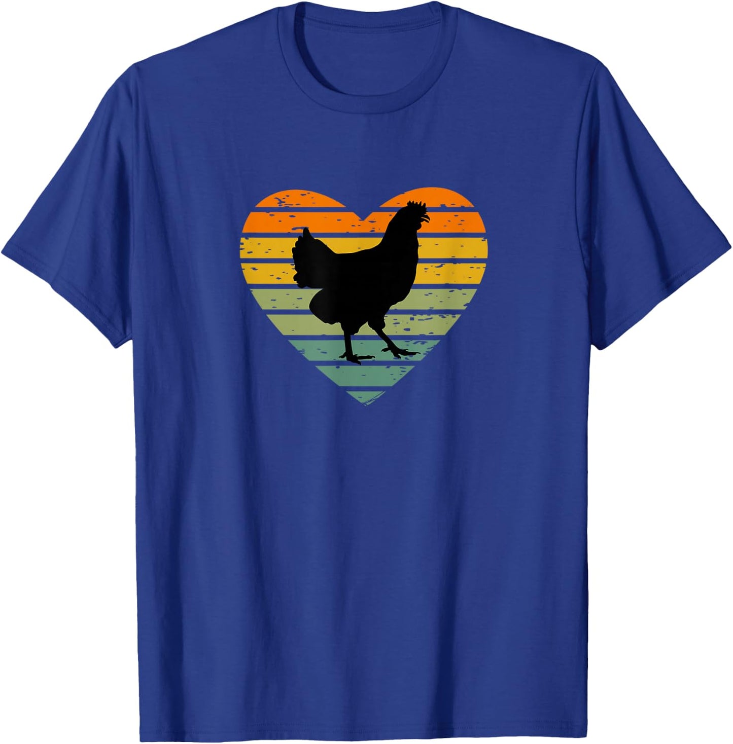 Ich Liebe Hühner Retro Herz Hühnerfan Bauernhof Henne Huhn T-Shirt - T-Shirt | Royal