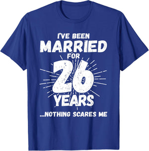 Couples Married 26 Years - Funny 26th Wedding Anniversary T-Shirt - T-Shirt | Royal