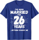 Couples Married 26 Years - Funny 26th Wedding Anniversary T-Shirt - T-Shirt | Royal