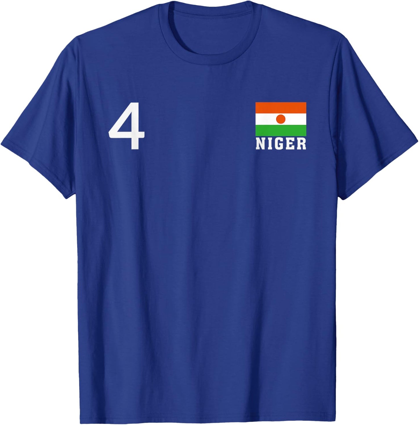 Niger Number 4 National Flag Country Heritage T-Shirt - T-Shirt | Royal