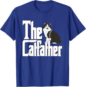 The Catfather Cat Father Mafia Whiskers Male Daddy T-Shirt - T-Shirt | Royal