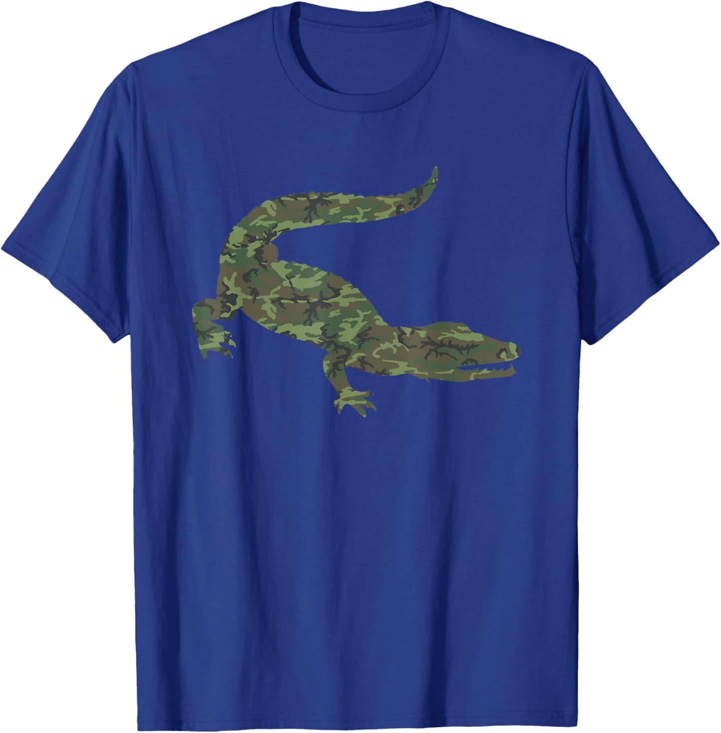 Military Alligator Camo Print US Crocodile Veteran Men Gift T-Shirt - T-Shirt | Royal