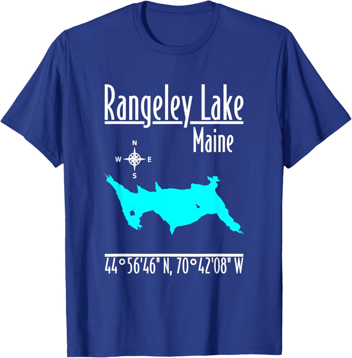 Modern Rangeley Lake - Maine T-Shirt - T-Shirt | Royal