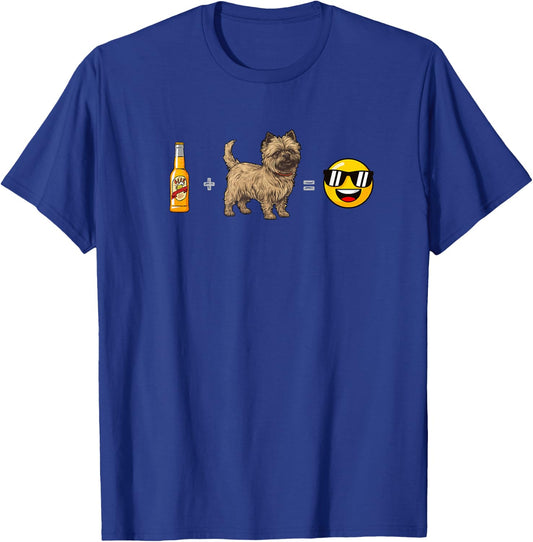 Cairn Terrier + Beer Dog Dad Happy Men Pet Lover T-Shirt - T-Shirt | Royal