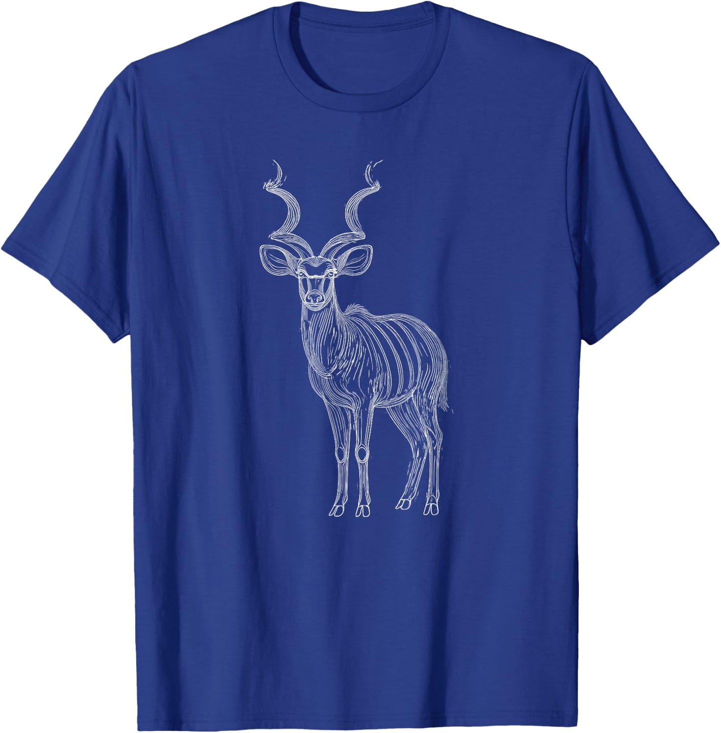 Line Art Kudu Antelope Kudus T-Shirt - T-Shirt | Royal
