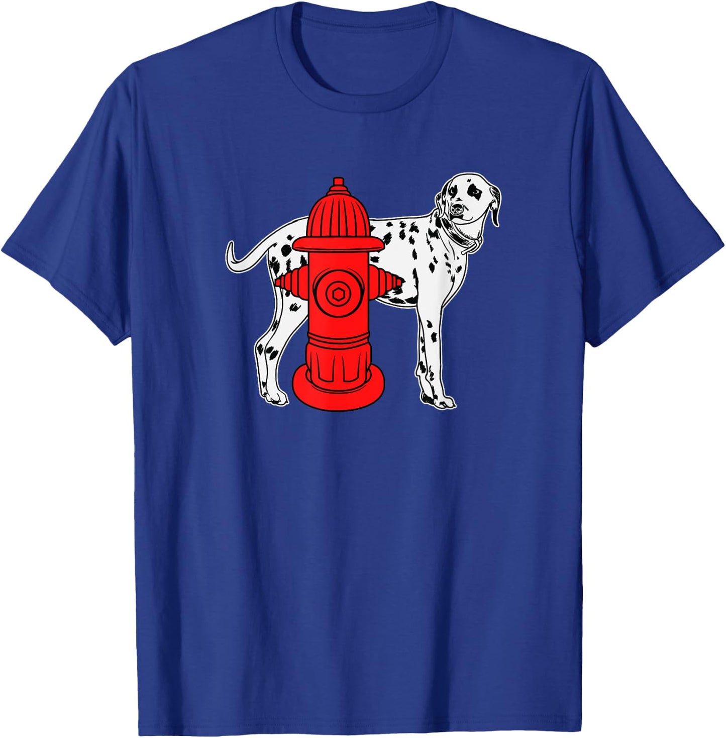 Fire Hydrant Shirt For Firefighters Dalmation Dog Mascot Women Girls Kids T-Shirt - T-Shirt | Royal