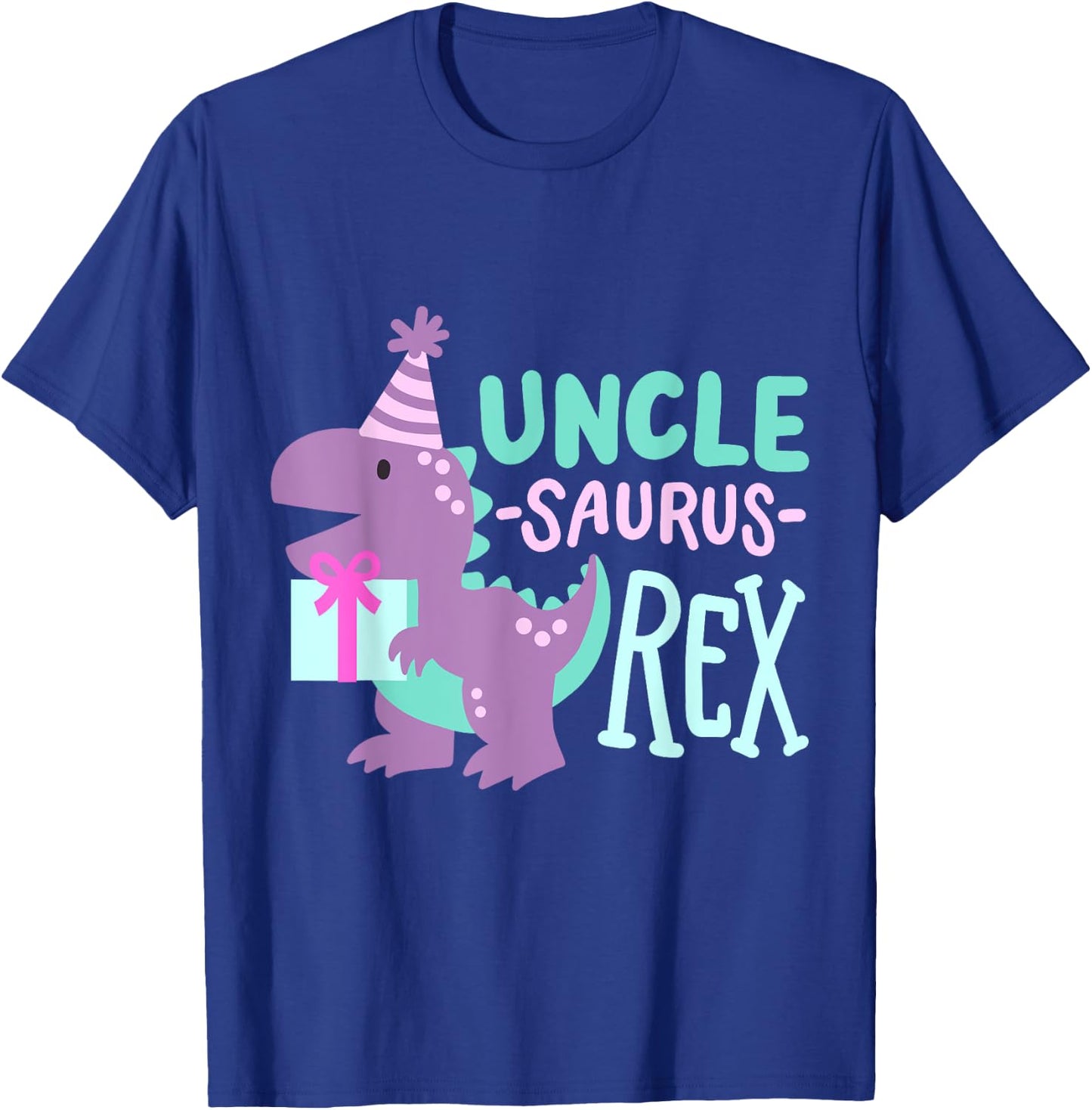 Dinosaur Birthday Uncle Saurus T Rex Family Matching Party T-Shirt - T-Shirt | Royal