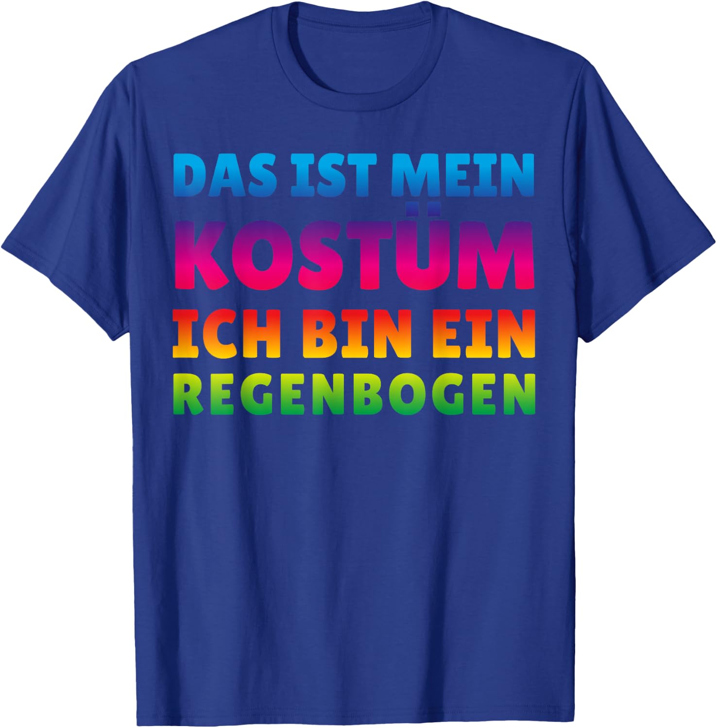 Funny Rainbow Costume for Carnival Halloween , black T-Shirt - T-Shirt | Royal