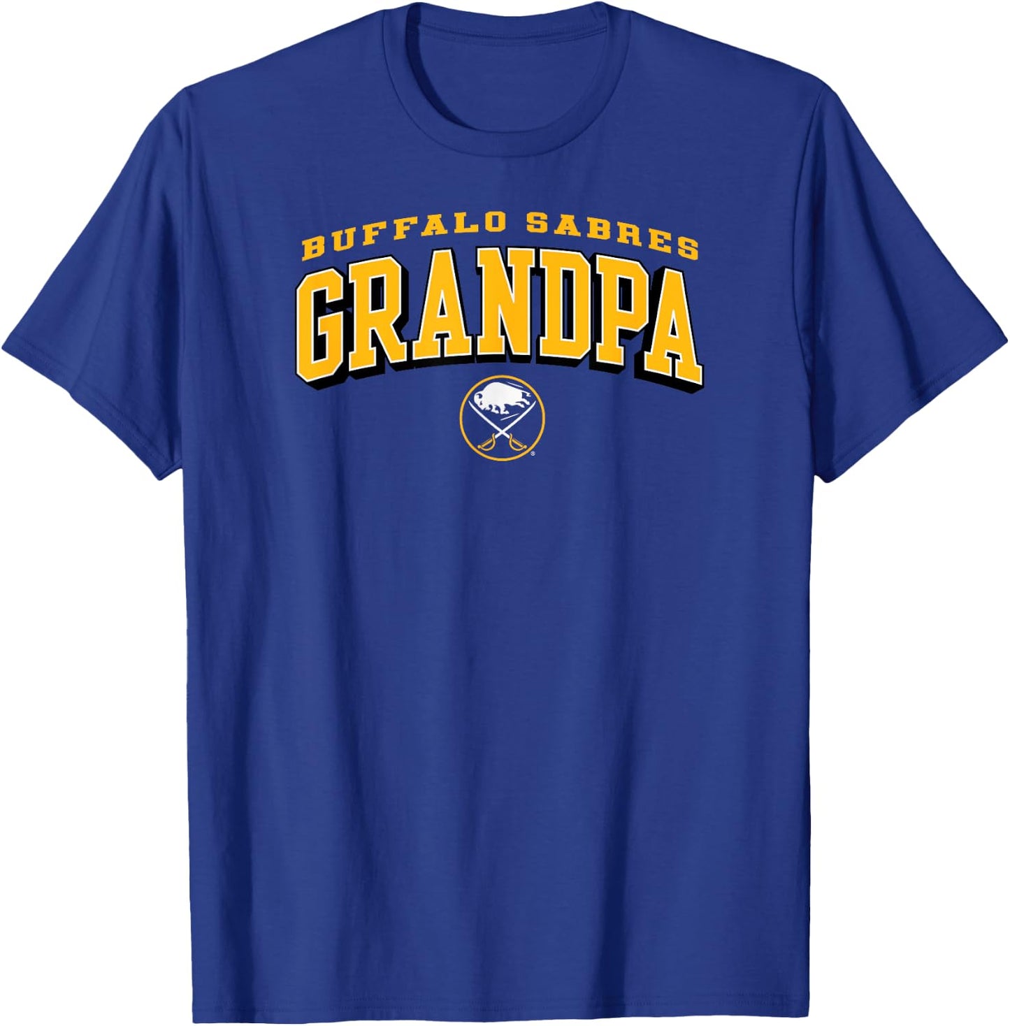 Buffalo Sabres Grandpa Arch Blue NHL Officially Licensed T-Shirt - T-Shirt | Royal