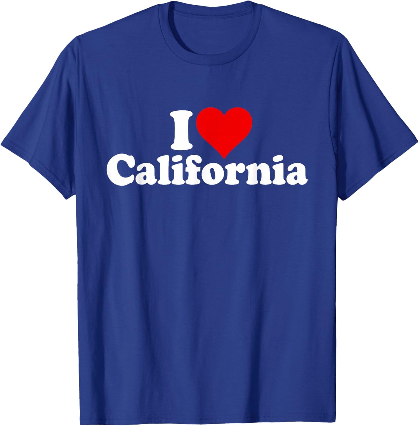 I Love Heart California Cali State T-Shirt - T-Shirt | Royal