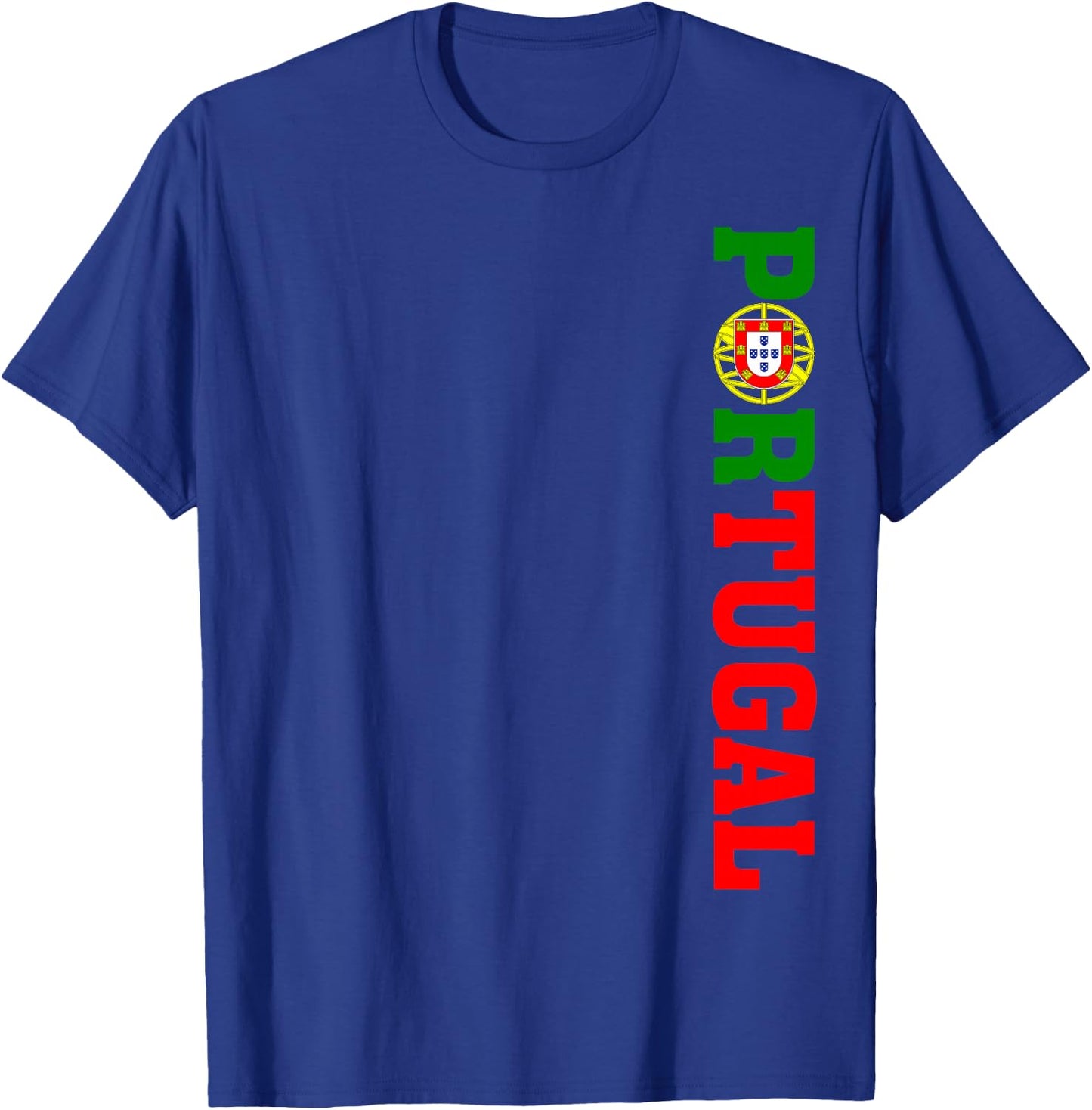 Vintage Portugal Flag Portuguese Roots Pride Men Women Kids T-Shirt - T-Shirt | Royal