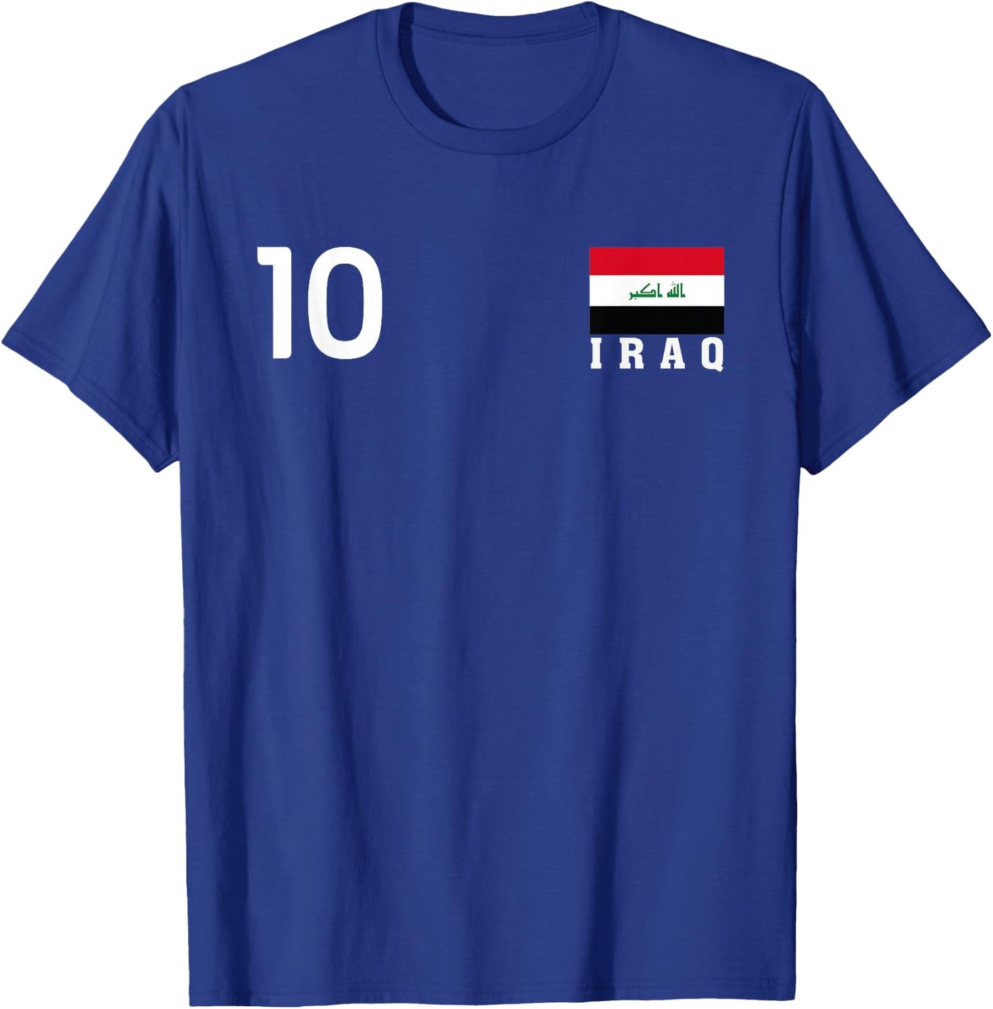 Iraq Number 10 National Flag Country Pride Heritage T-Shirt - T-Shirt | Royal