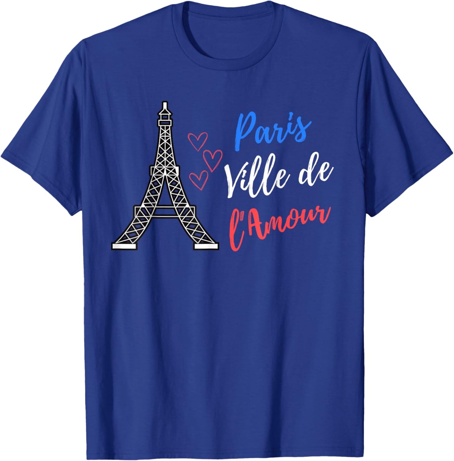 Paris City of Love Eiffel Tower Memories of Paris , Black, S T-Shirt - T-Shirt | Royal